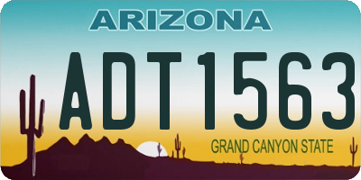 AZ license plate ADT1563