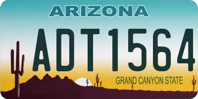 AZ license plate ADT1564