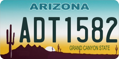 AZ license plate ADT1582