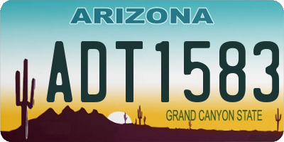 AZ license plate ADT1583