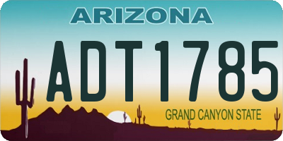 AZ license plate ADT1785