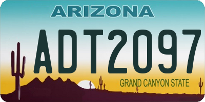 AZ license plate ADT2097