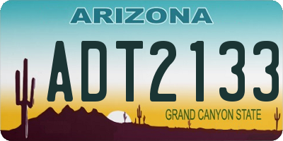AZ license plate ADT2133