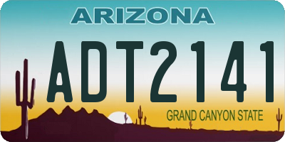 AZ license plate ADT2141