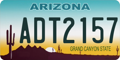 AZ license plate ADT2157