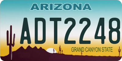 AZ license plate ADT2248