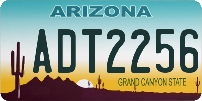 AZ license plate ADT2256