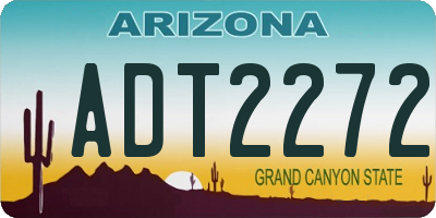 AZ license plate ADT2272