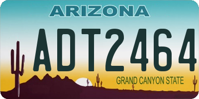 AZ license plate ADT2464