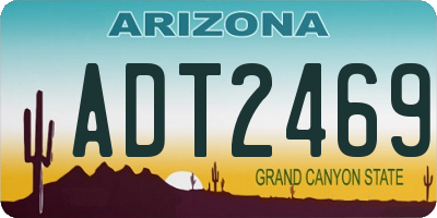 AZ license plate ADT2469