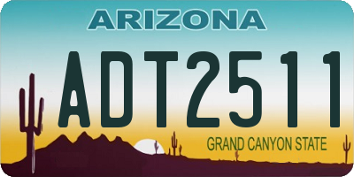 AZ license plate ADT2511