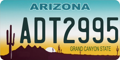 AZ license plate ADT2995