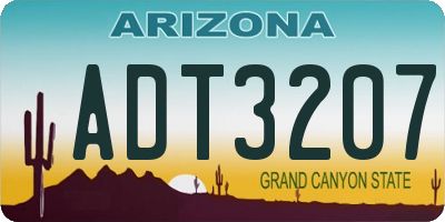 AZ license plate ADT3207
