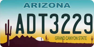 AZ license plate ADT3229