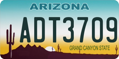 AZ license plate ADT3709