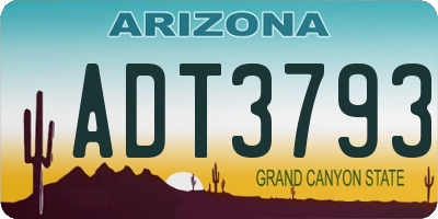 AZ license plate ADT3793