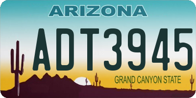 AZ license plate ADT3945