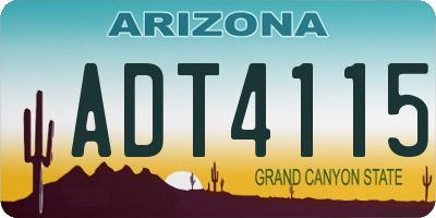 AZ license plate ADT4115