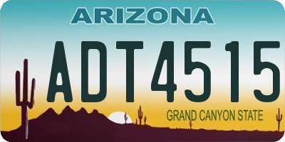 AZ license plate ADT4515