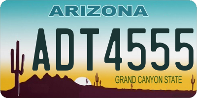AZ license plate ADT4555