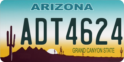 AZ license plate ADT4624