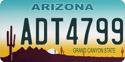 AZ license plate ADT4799