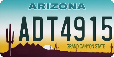 AZ license plate ADT4915