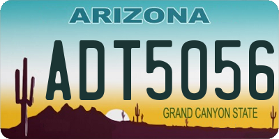 AZ license plate ADT5056