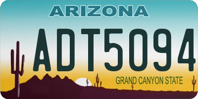 AZ license plate ADT5094