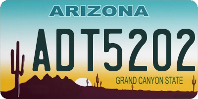 AZ license plate ADT5202