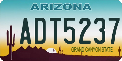 AZ license plate ADT5237