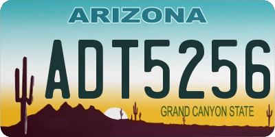 AZ license plate ADT5256