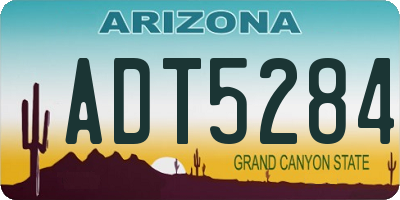 AZ license plate ADT5284