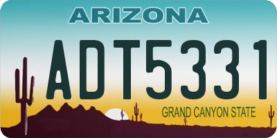 AZ license plate ADT5331