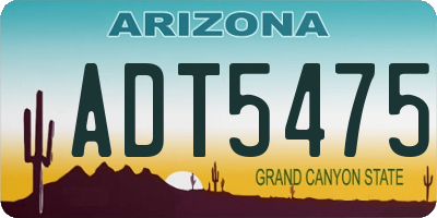 AZ license plate ADT5475