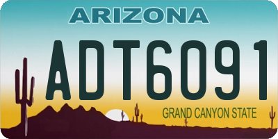 AZ license plate ADT6091