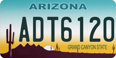 AZ license plate ADT6120
