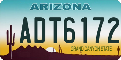 AZ license plate ADT6172