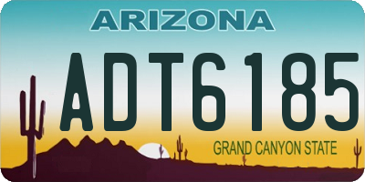 AZ license plate ADT6185