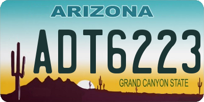 AZ license plate ADT6223