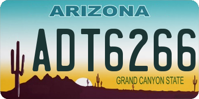 AZ license plate ADT6266