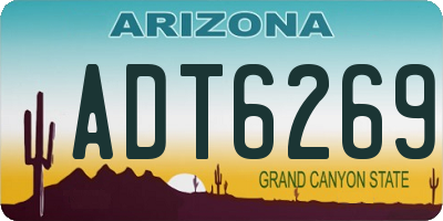 AZ license plate ADT6269