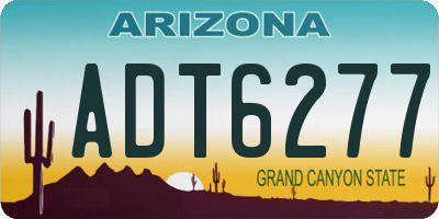 AZ license plate ADT6277