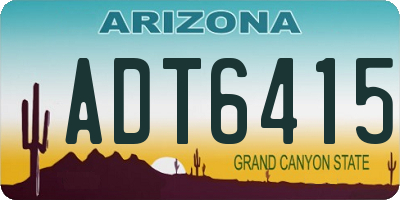 AZ license plate ADT6415
