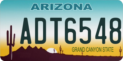 AZ license plate ADT6548
