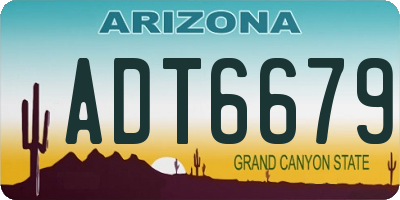 AZ license plate ADT6679