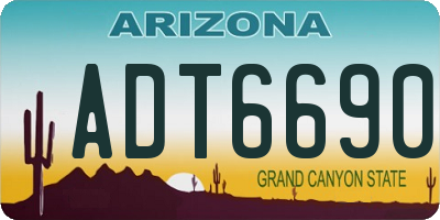 AZ license plate ADT6690