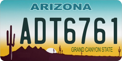 AZ license plate ADT6761
