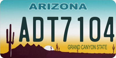 AZ license plate ADT7104