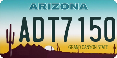AZ license plate ADT7150